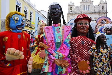 Salvador street carnival in Pelourinho, Bahia, Brazil, South America