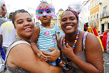 Salvador street carnival in Pelourinho, Bahia, Brazil, South America