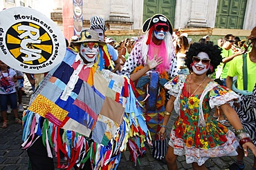 Salvador carnival in Pelourinho, Bahia, Brazil, South America