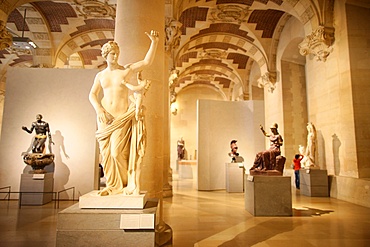 Greek sculptures, Salle du Manege, Louvre Museum, Paris, France, Europe