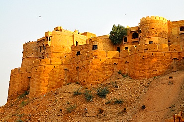 Remparts, towers and fortifications of Jaisalmer, Rajasthan, India, Asia