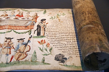 Esther scroll from Germany, early 18th century, the Israel Museum, Jerusalem, Israel, Middle East