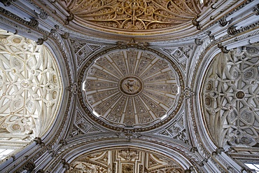 Ceiling of the nave of the Mosque (Mezquita) and Cathedral of Cordoba, UNESCO World Heritage Site, Cordoba, Andalucia, Spain, Europe