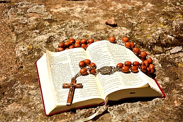 Bible and rosary, Herault, Languedoc, France, Europe