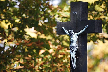 Crucifix in Cemetery, Vienna, Austria, Europe