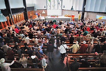 The Lord's Prayer during Catholic Mass, Paris, France, Europe