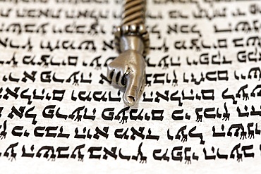 Torah scroll and Yad, Torah pointer, Paris, France, Europe