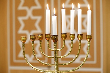 Hanukkah candles, Paris, France, Europe