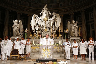 Brazilian Mass at La Madeleine Catholic church, Paris, France, Europe