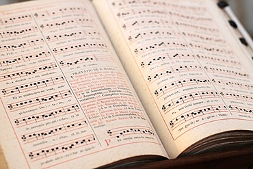 Partition of holy music, Sallanches, Haute-Savoie, France, Europe