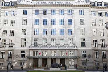 The Austrian Postal Savings Bank building, a famous modernist building in Vienna, built by the architect Otto Wagner, Vienna, Austria, Europe