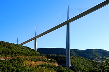 Millau Viaduct in southern France, Aveyron, France, Europe