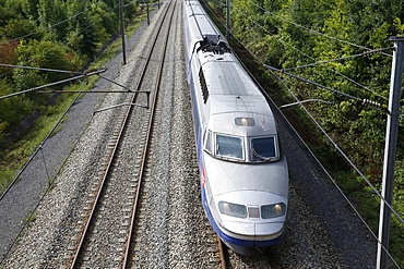 High-speed train, Pas-de-Calais, France, Europe