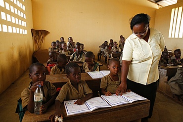 Pupils in a classroom, African primary school, Lome, Togo, West Africa, Africa