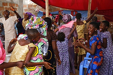 Pentecostal Sunday service, Missessinto, Benin, West Africa, Africa