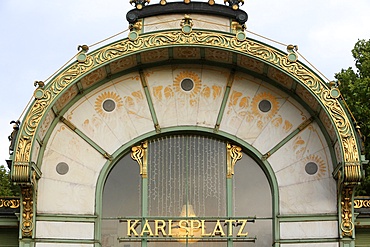 Karlsplatz Metro Station by Otto Wagner, Vienna, Austria, Europe