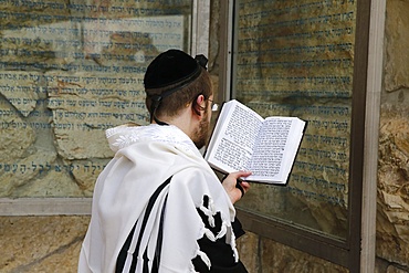 Faithful at the Western Wall, Jerusalem, Israel, Middle East