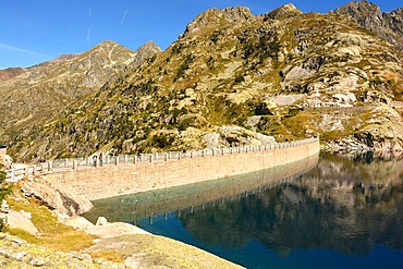 Artouste dam and lake in Osseau valley, Pyrenees-Atlantiques, France, Europe