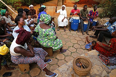 Catholic choir rehearsing, Bohicon, Zou, Benin, West Africa, Africa