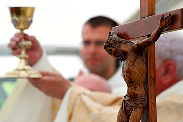 Visitation monastery, Catholic Mass, Eucharist, Thonon-les-Bains, Haute-Savoie, France, Europe