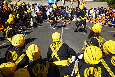 Hola Mohalla, martial arts during the Sikh new year, in Bobigny, France, Europe