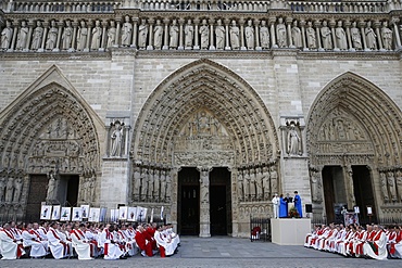 Priest ordinations at Notre-Dame de Paris Cathedral, Paris, France, Europe