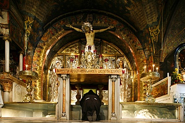 Golgotha chapel at the Church of the Holy Sepulchre, Jerusalem, Israel, Middle East