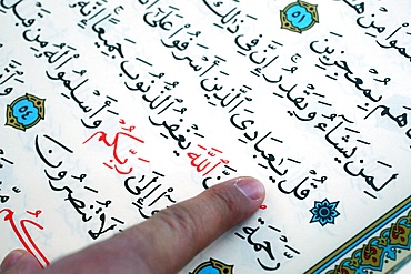 Imam reading the Quran in a mosque, Seine-e-Marne, France, Europe