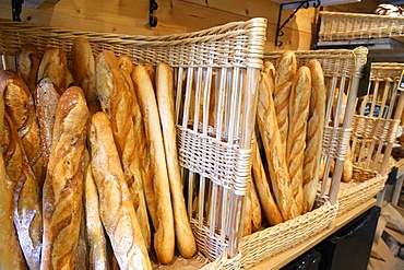 Bakery, French baguettes, Haute-Savoie, France, Europe