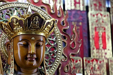 Quan Am, the Goddess of Mercy, Taoist temple. Jade Emperor pagoda (Chua Phuoc Hai), Ho Chi Minh City, Vietnam, Indochina, Southeast Asia, Asia