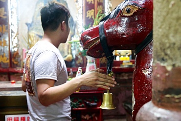 Sacred horse, Taoist temple, Jade Emperor pagoda (Chua Phuoc Hai), Ho Chi Minh City, Vietnam, Indochina, Southeast Asia, Asia