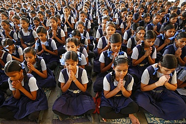 Sandipani Muni School for needy girls run by Food for Life, Vrindavan, Uttar Pradesh, India, Asia