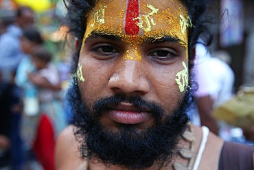 Hindu outside Shri Bankey Bihari Mandir, a notorious Hindu temple dedicated to Krishna in Vrindavan, Uttar Pradesh, India, Asia