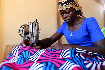 Tailoring workshop in Lome, Togo, West Africa, Africa