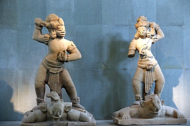 Demigod guarding the gateway, dating from the 10th century, Museum of Cham Sculpture, Danang, Vietnam, Indochina, Southeast Asia, Asia