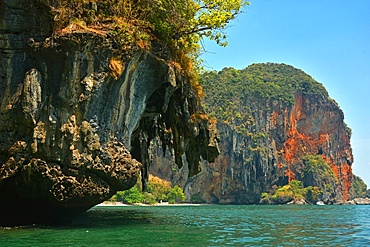 Phranang Bay cliffs, Thailand, Southeast Asia, Asia