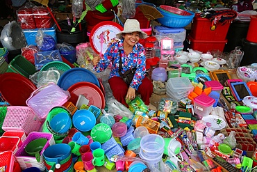 Market near Battambang, Cambodia, Indochina, Southeast Asia, Asia