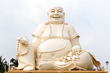 Big Happy Buddha statue, Vinh Trang Buddhist Temple, My Tho, Vietnam, Indochina, Southeast Asia, Asia