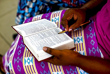 Sunday service at MEIA Evangelical Church, Grand Bassam, Ivory Coast, West Africa, Africa