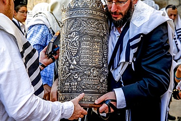 Bar Mitzvah at the Western Wall, Jerusalem, Israel, Middle East