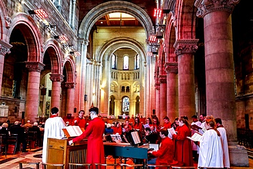 Choir and Sunday Service, St. Ann's, Belfast Protestant Cathedral, Belfast, Ulster, Northern Ireland, United Kingdom, Europe