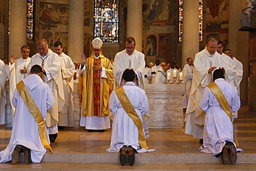 Deacon ordination in Sainte Genevieve Catholic Cathedral, Nanterre, Hauts-de-Seine, France, Europe