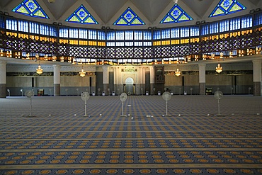 Interior, National Mosque, Kuala Lumpur, Malaysia, Southeast Asia, Asia