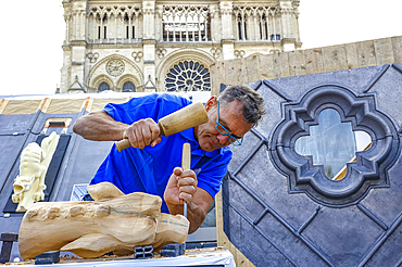 Notre Dame Cathedral reconstruction, Paris, France, Europe