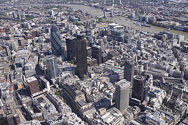 City of London and Tower Bridge in distance, London, England, United Kingdom, Europe