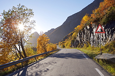 Empty mountain road, Norway, Scandinavia, Europe