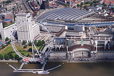 River Thames and London Eye, London, England, United Kingdom, Europe