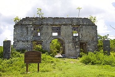 Ruins of the Henry Hawkins Armbrister's Great House, the greatest plantation of Cat island, Bahamas, West Indies, Caribbean, Central America