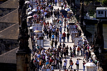 The Charles Bridge on Vltava River, Prague, Czech Republic, Europe