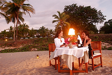 Dinner on the beach of the Anjajavy Hotel, Madagascar, Africa